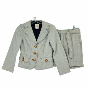 Nanette Lepore 0-2 Blazer Cuffed Shorts Suit